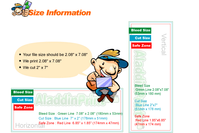 A card order size Information
