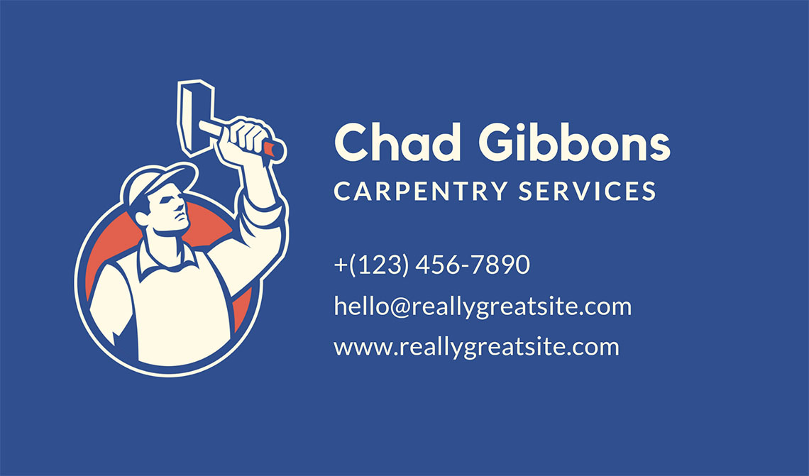 How to Use Textures in Business Card Design for Carpentry Services