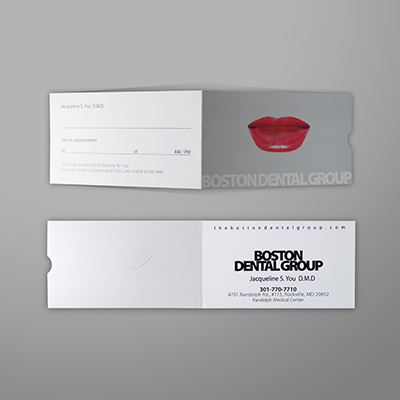 Landscape Folded Business Cards