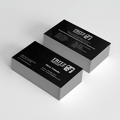 White Ink Business Cards